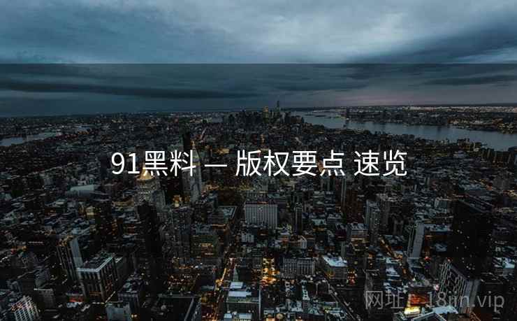 91黑料 — 版权要点 速览
