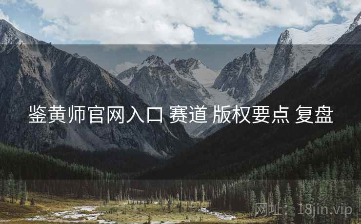 鉴黄师官网入口 赛道 版权要点 复盘