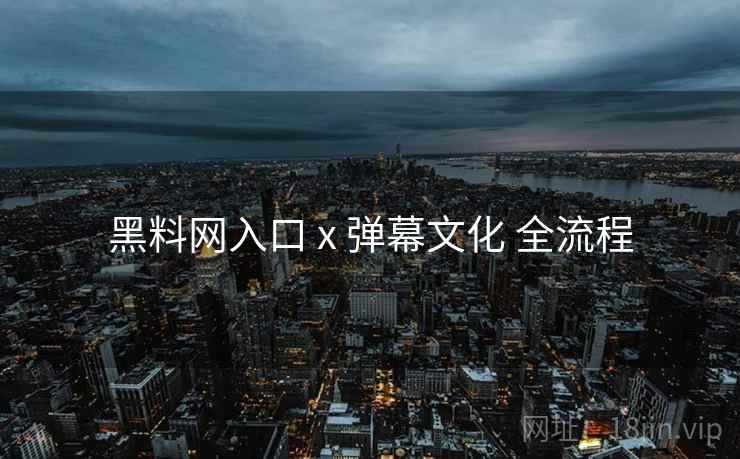 黑料网入口 x 弹幕文化 全流程