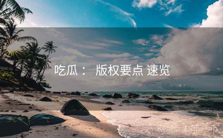 吃瓜 ： 版权要点 速览