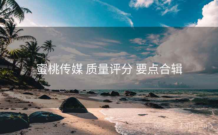 蜜桃传媒 质量评分 要点合辑
