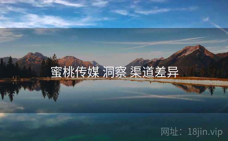 蜜桃传媒 洞察 渠道差异 第1张 蜜桃传媒 洞察 渠道差异 第1张